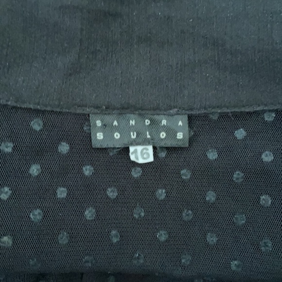 Sandra Soulos sheer black spot blouse. Size 12. - Picture 8 of 8